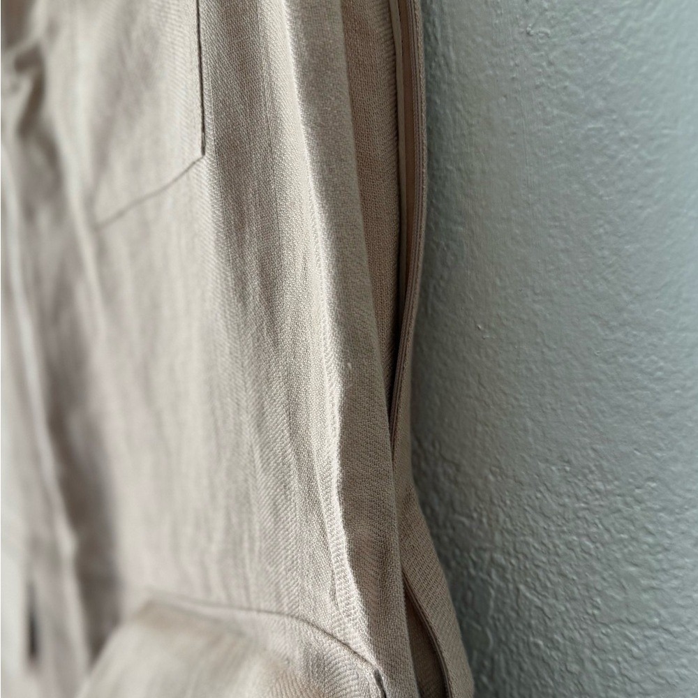 Theory Sleeveless Tan Shift Dress Linen Blend Size 0 - Picture 7 of 14